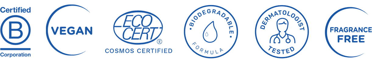 Mustela Seals and Certifications - B-Corp Vegan Fragrance Free