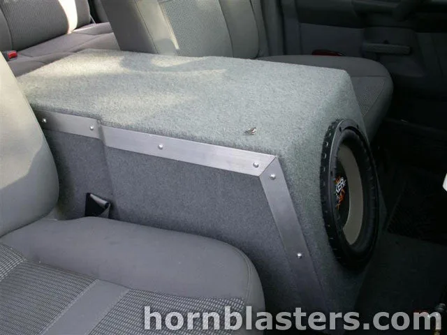 Mid-install view showing mounted horn system on Travis's 2006 Ram 1500