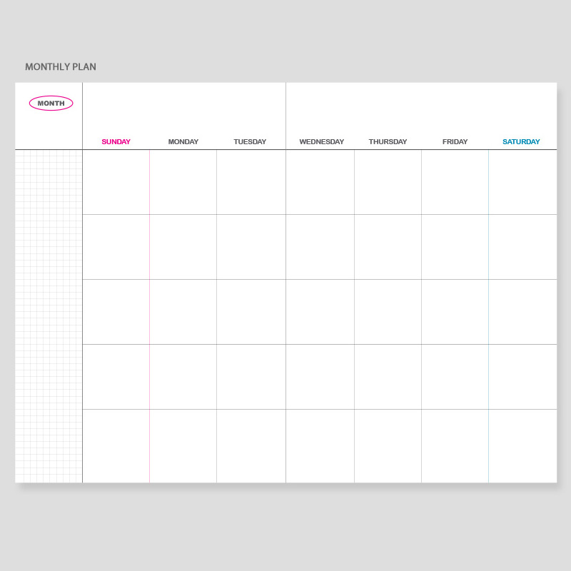 Monthly plan - Wanna This Clear and decoration dateless weekly planner