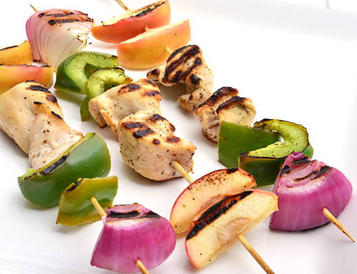 Grilled Chicken and Apple Kabobs
