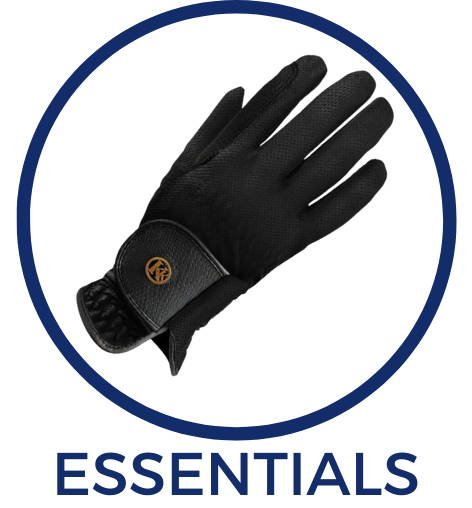 Shop riding essentials including gloves, helmets and hairnets.