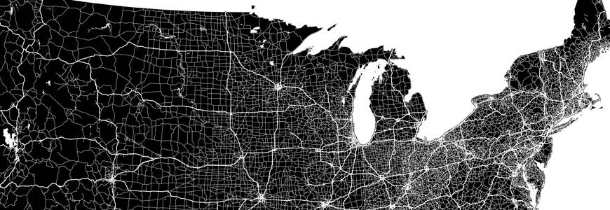 USA map print