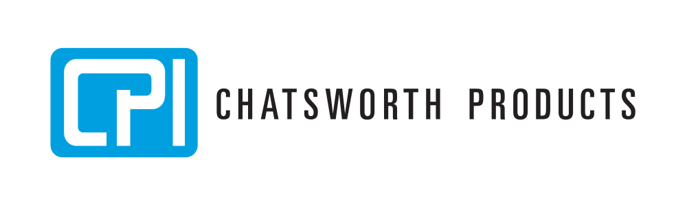 Logo of Chatsworth Products with blue and black text.
