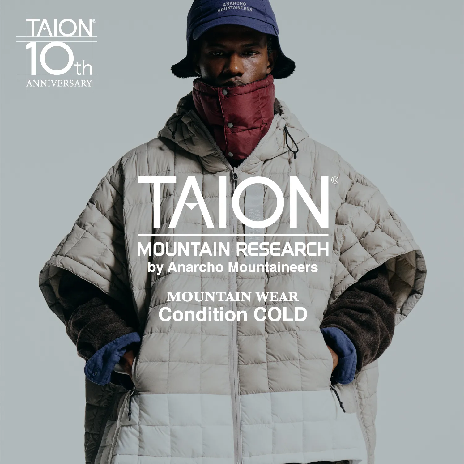 × 10周年コラボ【TAION Research】ダウンベスト Mountain