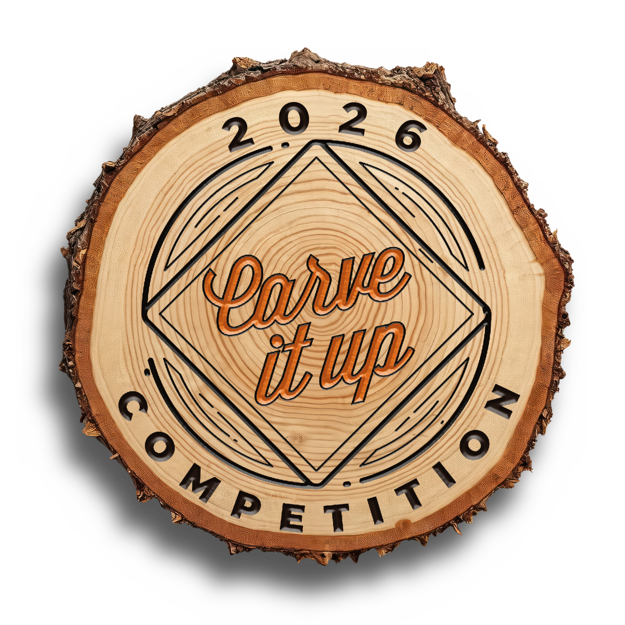 A wooden badge for the 