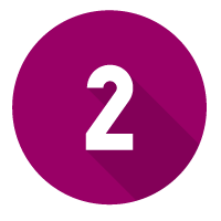 Purple circle with the number 2 in white font.