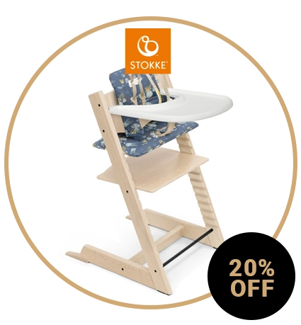 Stokke Tripp Trapp Complete High Chair with Cushion Baby Set and Tray Black Friday Cyber Deal