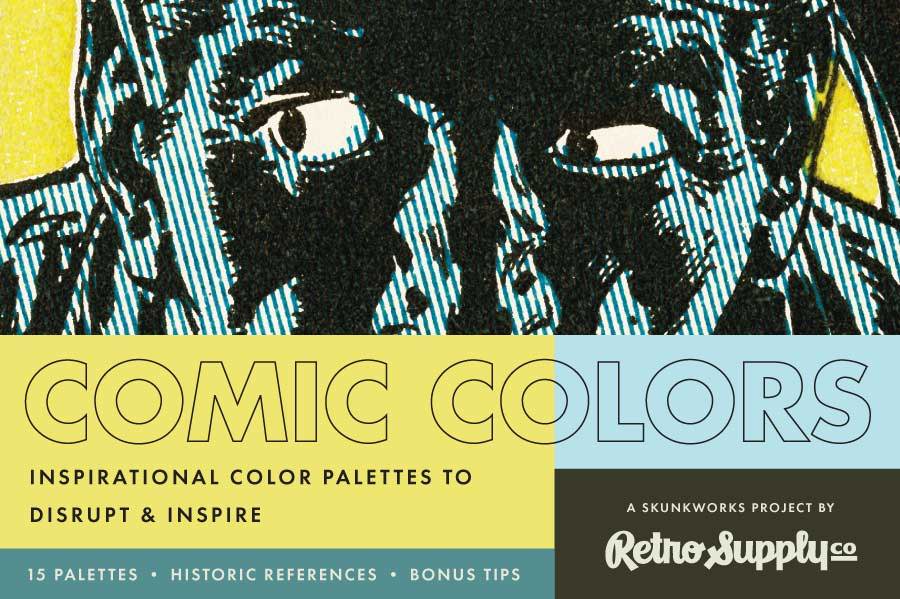 Comic color palette reference book by RetroSupply Co.