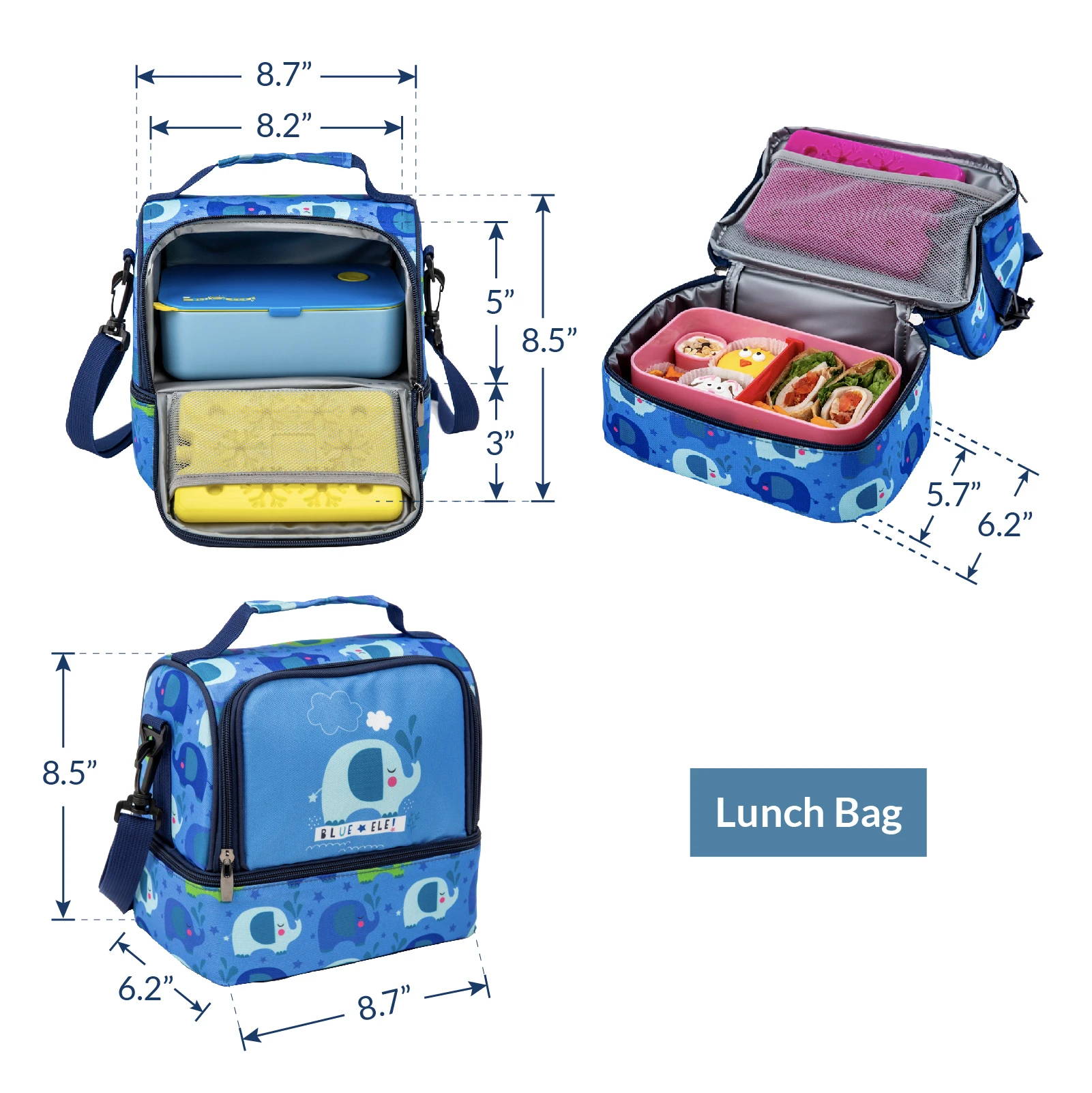 Blue Ele Sandwich & Snack Bags