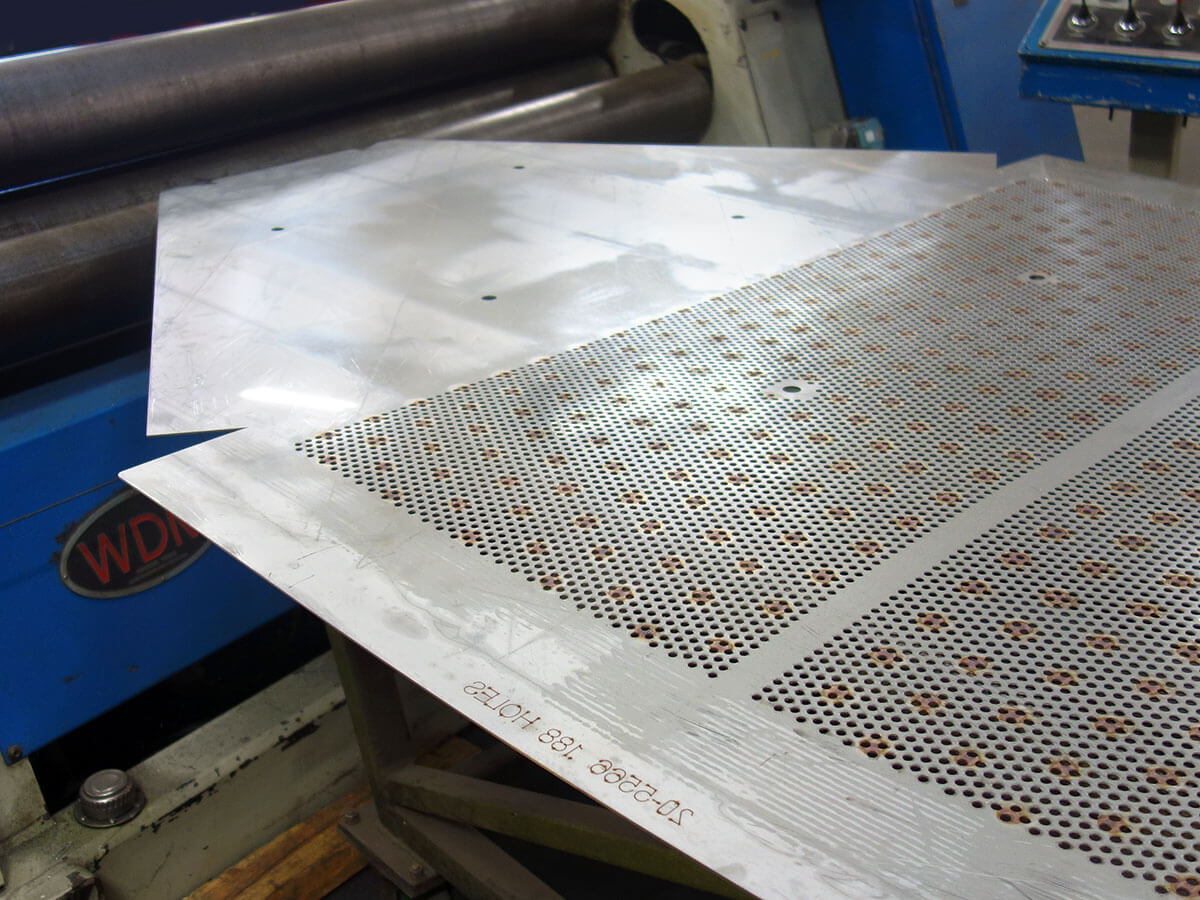 Custom Fabrication plate with perforated holes