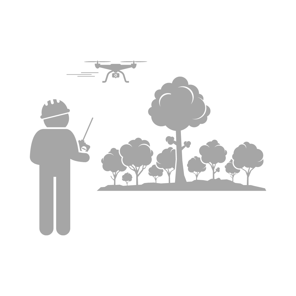 Site survey  with drone icon