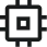 Black microchip icon on a white background.