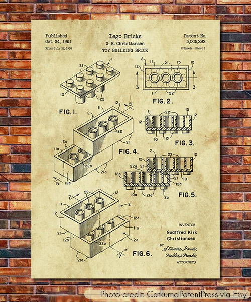 Lego Brick Patent Print
