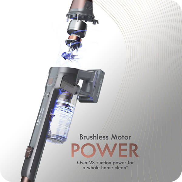 Kenmore® stick vacuum brushless motor visual example
