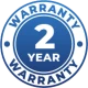2 year warranty logo