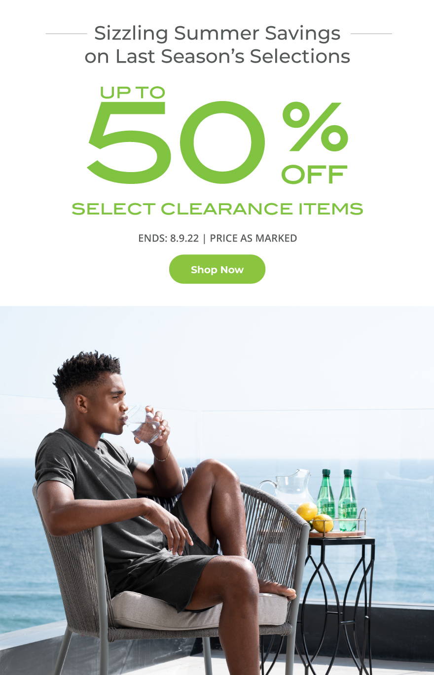 up to 50% off clearance items