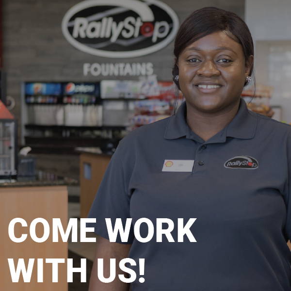 Come Work With Us! - Image of an African American Woman working in a Rallystop store.