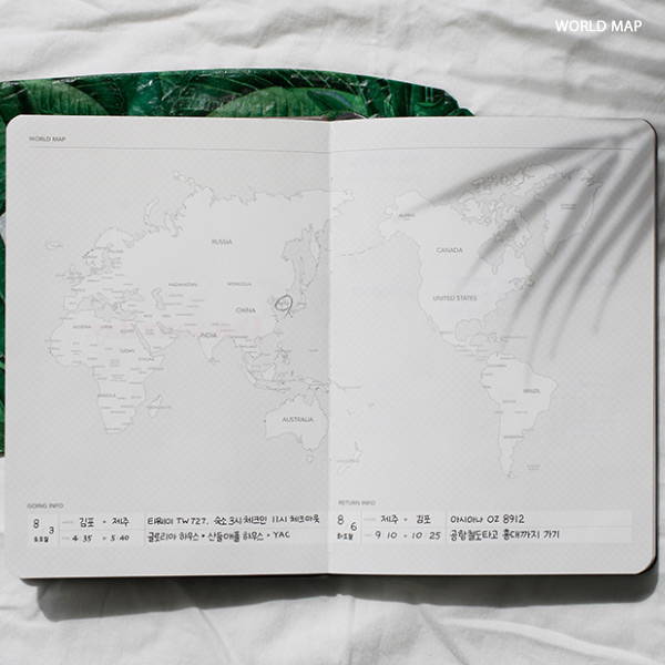World map - After The Rain 2020 Dot your day weekly dated diary planner