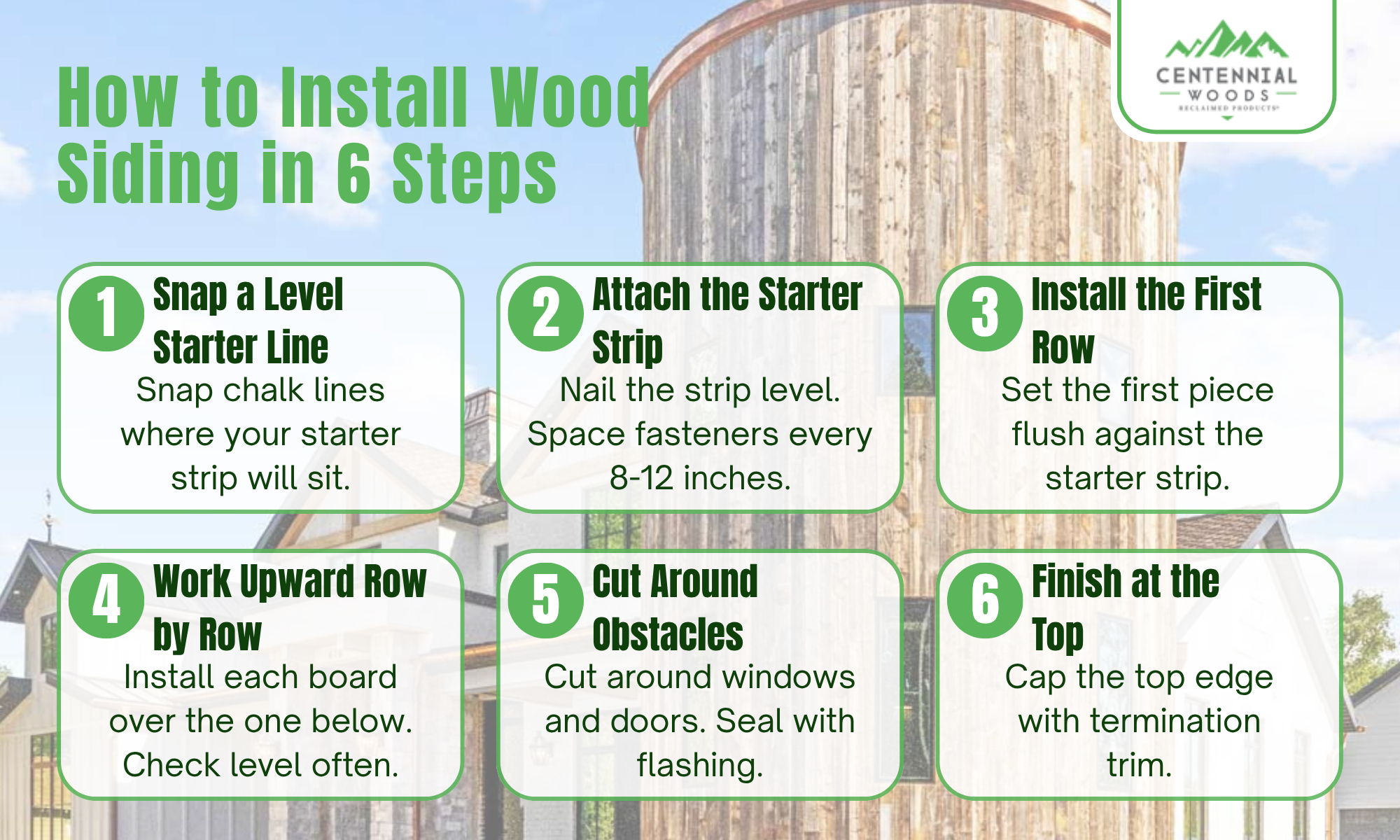 Infographic: How to install siding in 6 steps