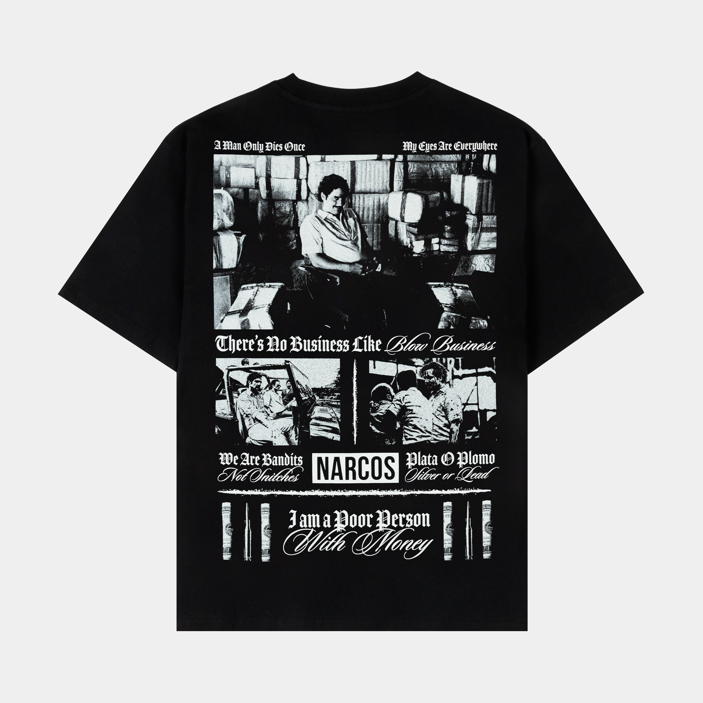 Black t-shirt with 