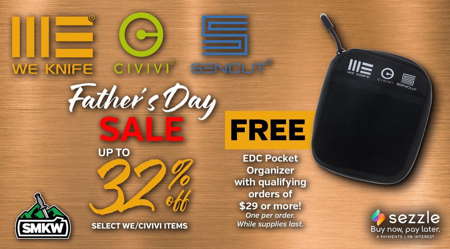 WE/CIVIVI/SENCUT Father's Day Sale - Up to 32% Off select knives