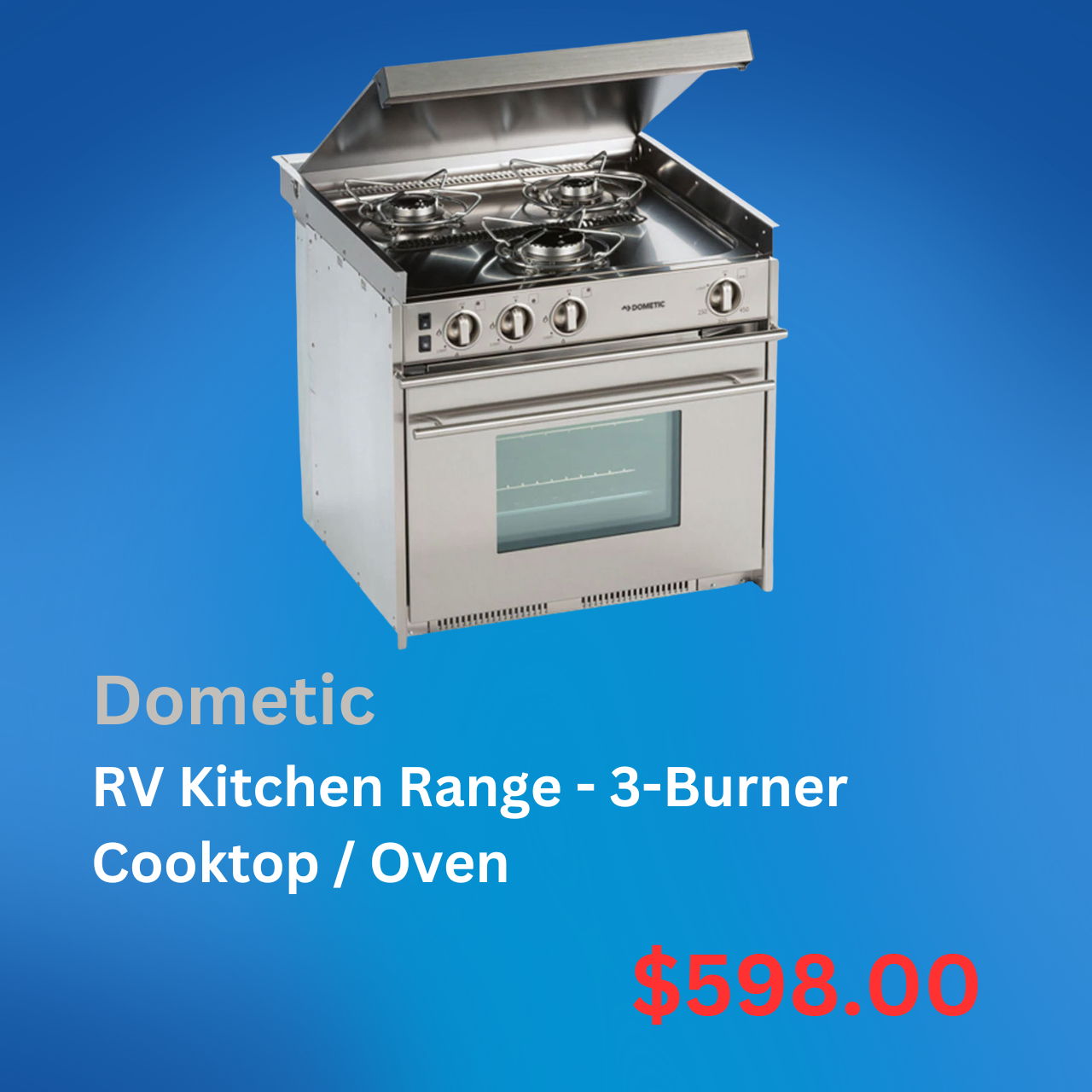 Dometic RV 3-Burner Kitchen Range