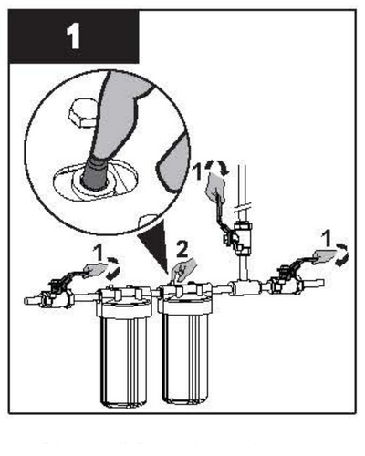 Turning off water to replace uv lamp