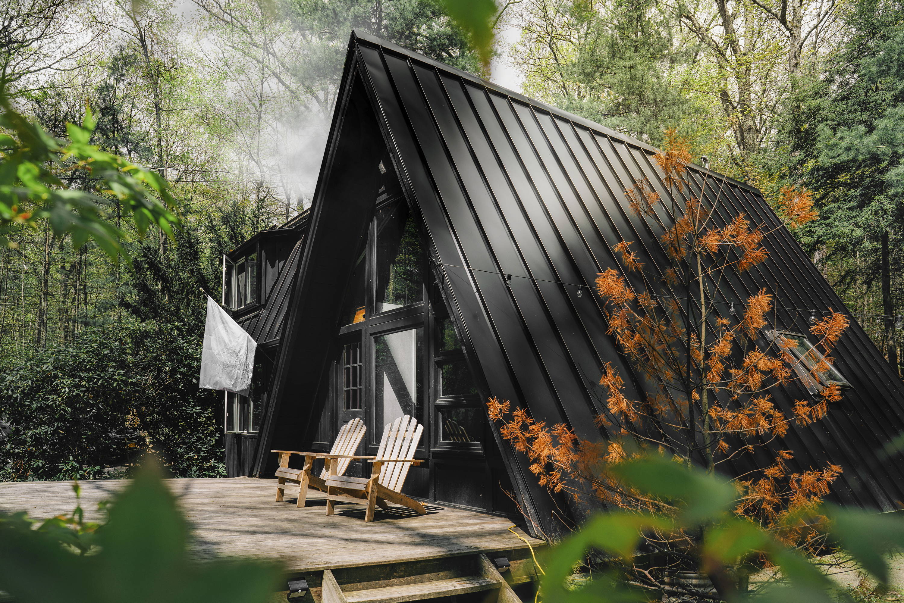 Rent a solar powered, off-grid A-frame cabin with modern amenities