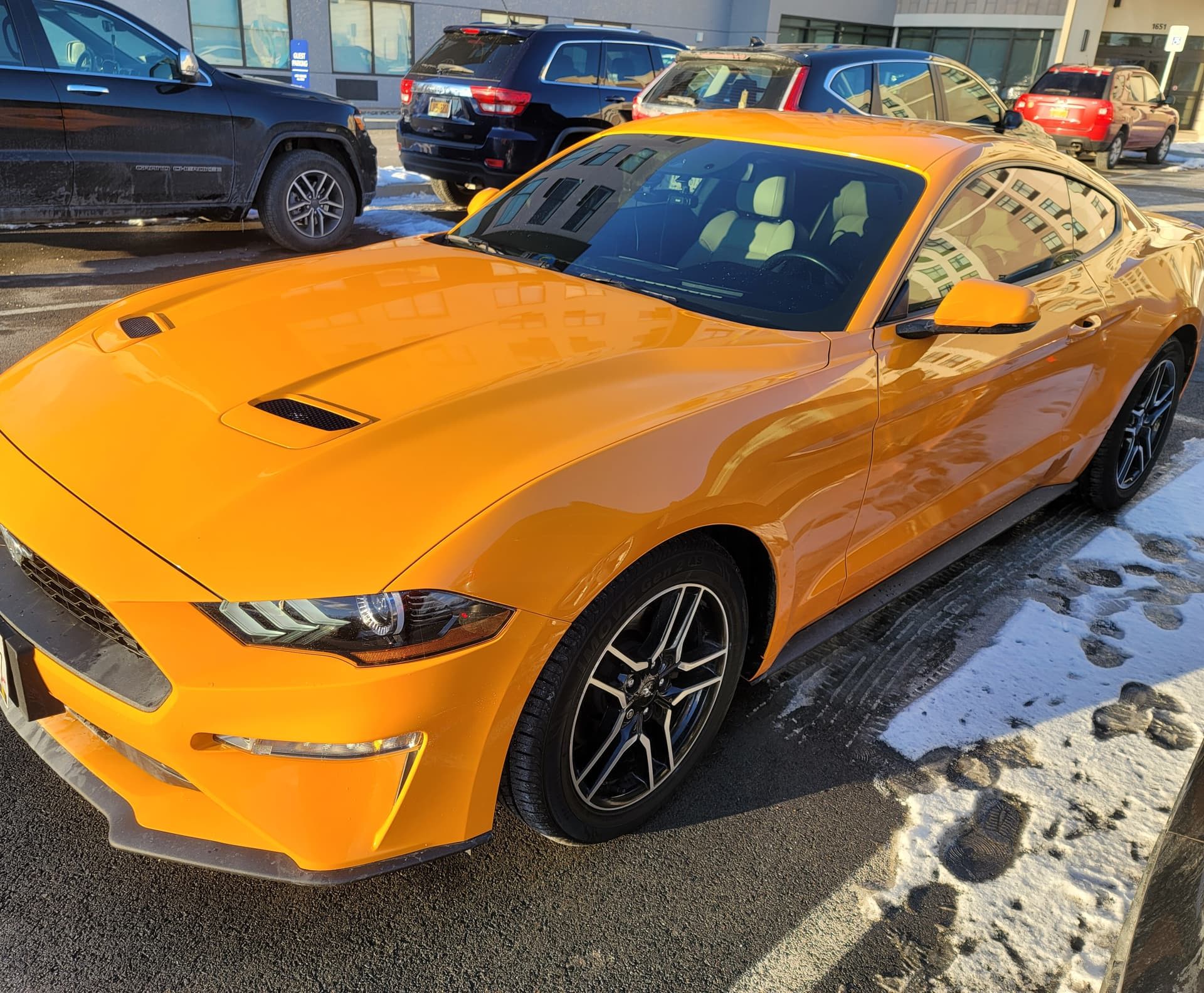 2018 Ford Mustang with HornBlasters 2-Chime 3-Liter Air Horn Kit installed
