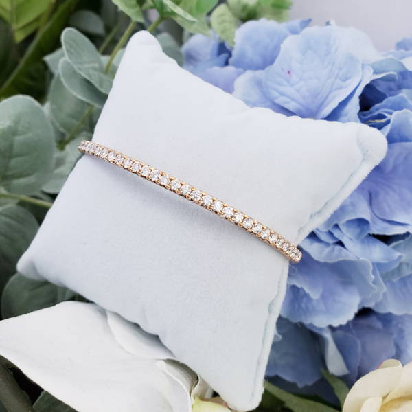 Rose Gold Diamond Bangle - Custom-Made for a WILLS JEWELLERY Client