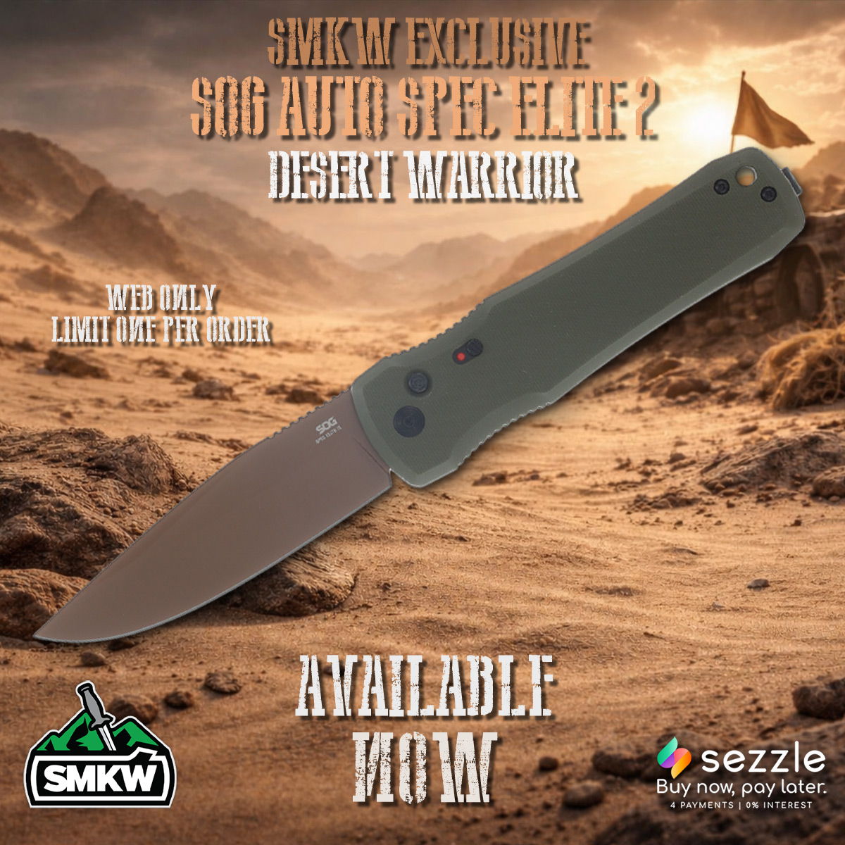 SOG Auto Spec Elite 2 Desert Warrior SMKW Exclusive