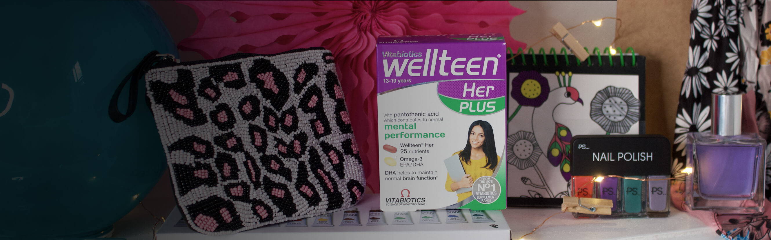  Set the habits for a healthy, happy lifestyle – the foundation for out-of-this-world achievement. Wellteen Her Plus, with important nutrients and valuable Omega 3, is based on the Wellteen formula, as studied by the University of Oxford. Great for when maintaining a balanced diet doesn’t come easy. 