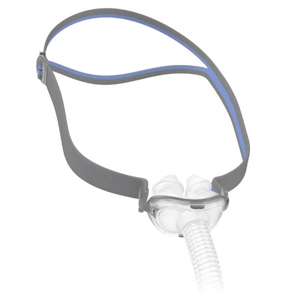 Side View of ResMed AirFit P10 CPAP Mask W/ Headgear & Medium Cushion