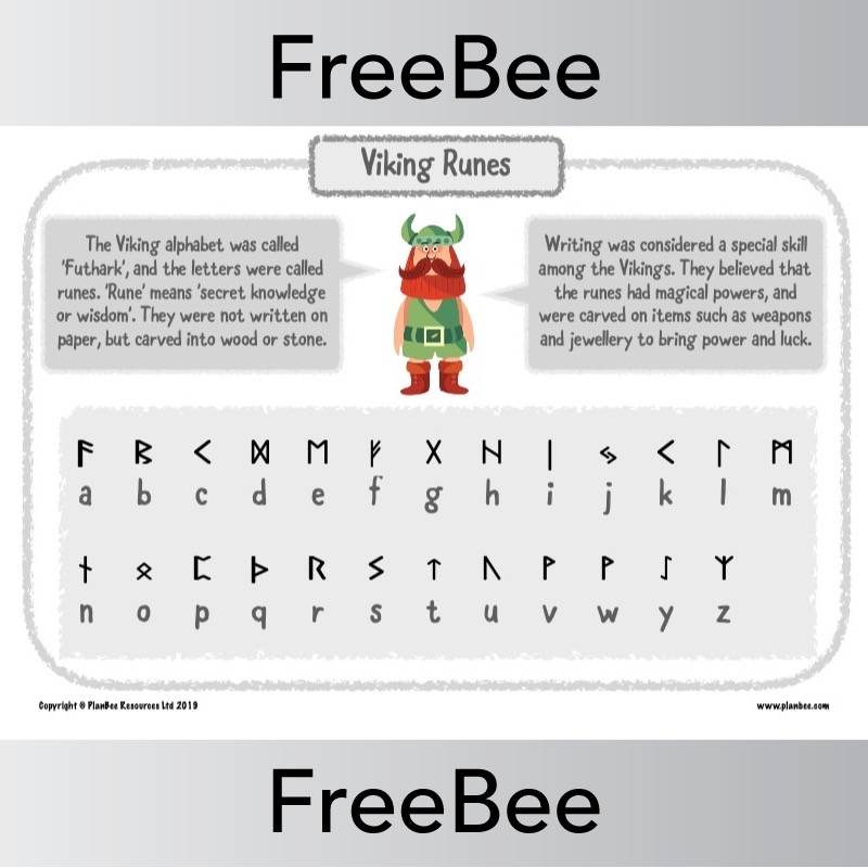 Free Viking Worksheet | Viking Runes