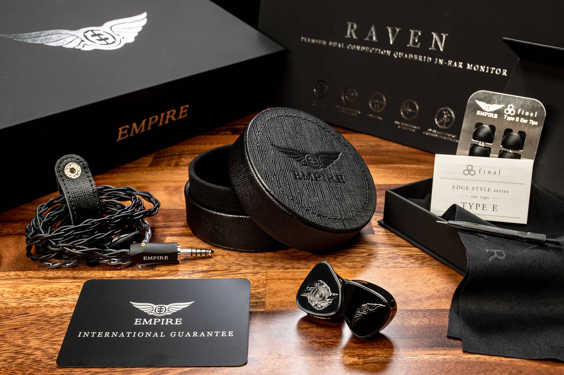 Empire Ears RAVEN IEM box contents