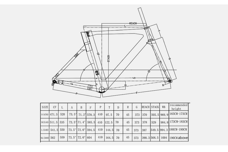 SAVA R08 road bike frame geometry