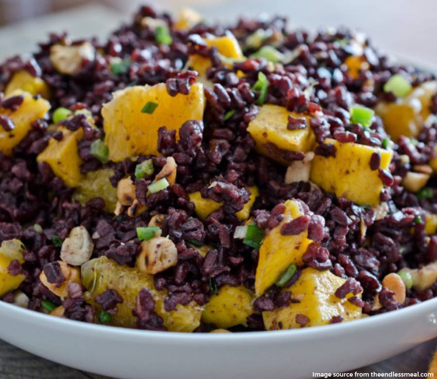Black Rice Salad With Mango And Cashews