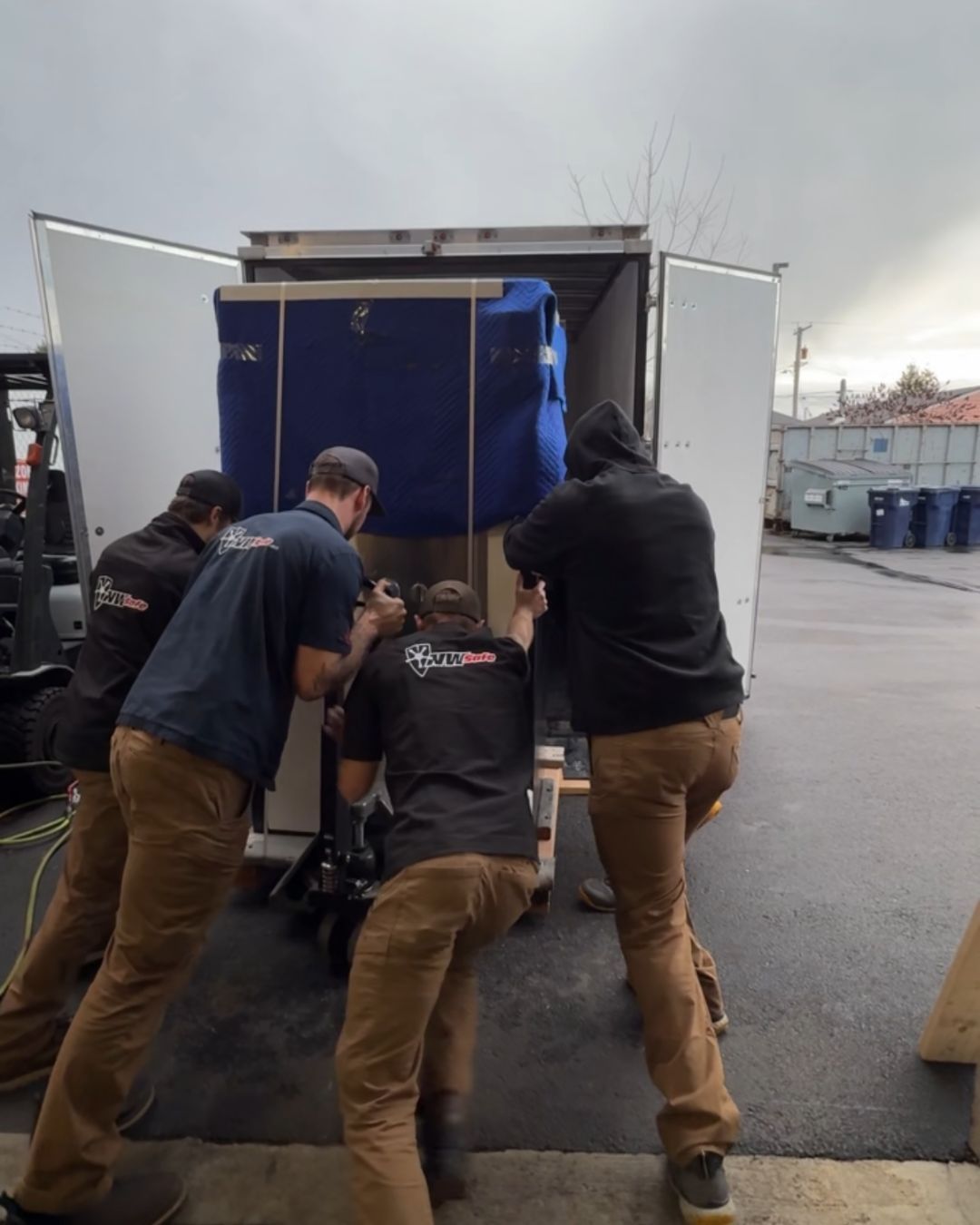 Loading a TL Rated Safe onto the truck