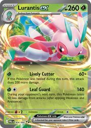 Lurantis EX Pokémon card with abilities Lively Cutter and Leaf Guard.