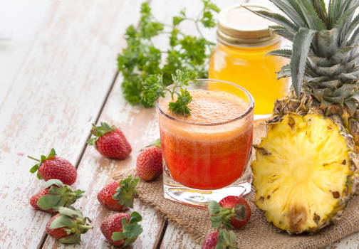 Strawberry and Pineapple drink