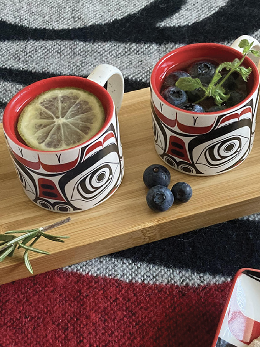 Matriarch Bear Ceramic Espresso Mugs by Morgan Asoyuf, Ts'msyen (Tsimshian)