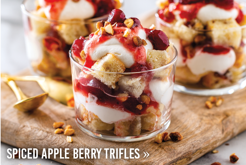 spiced apple berry trifles recipe