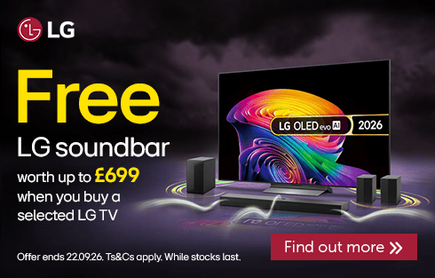 Free LG soundbar worth up to £699 when you buy a selected LG TV