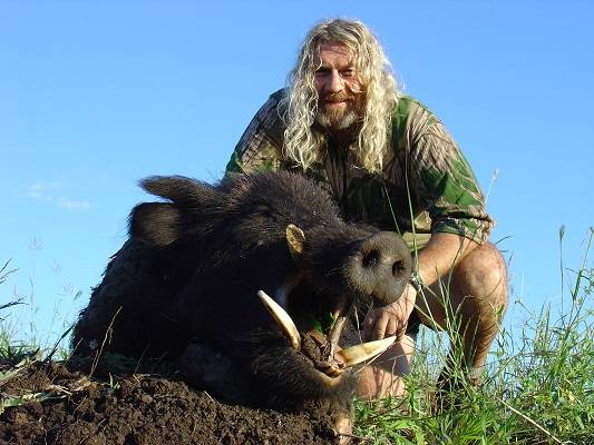 Davey and a Boar