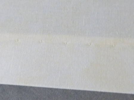 Close-up View of Blind Hem from Right Side of Garment