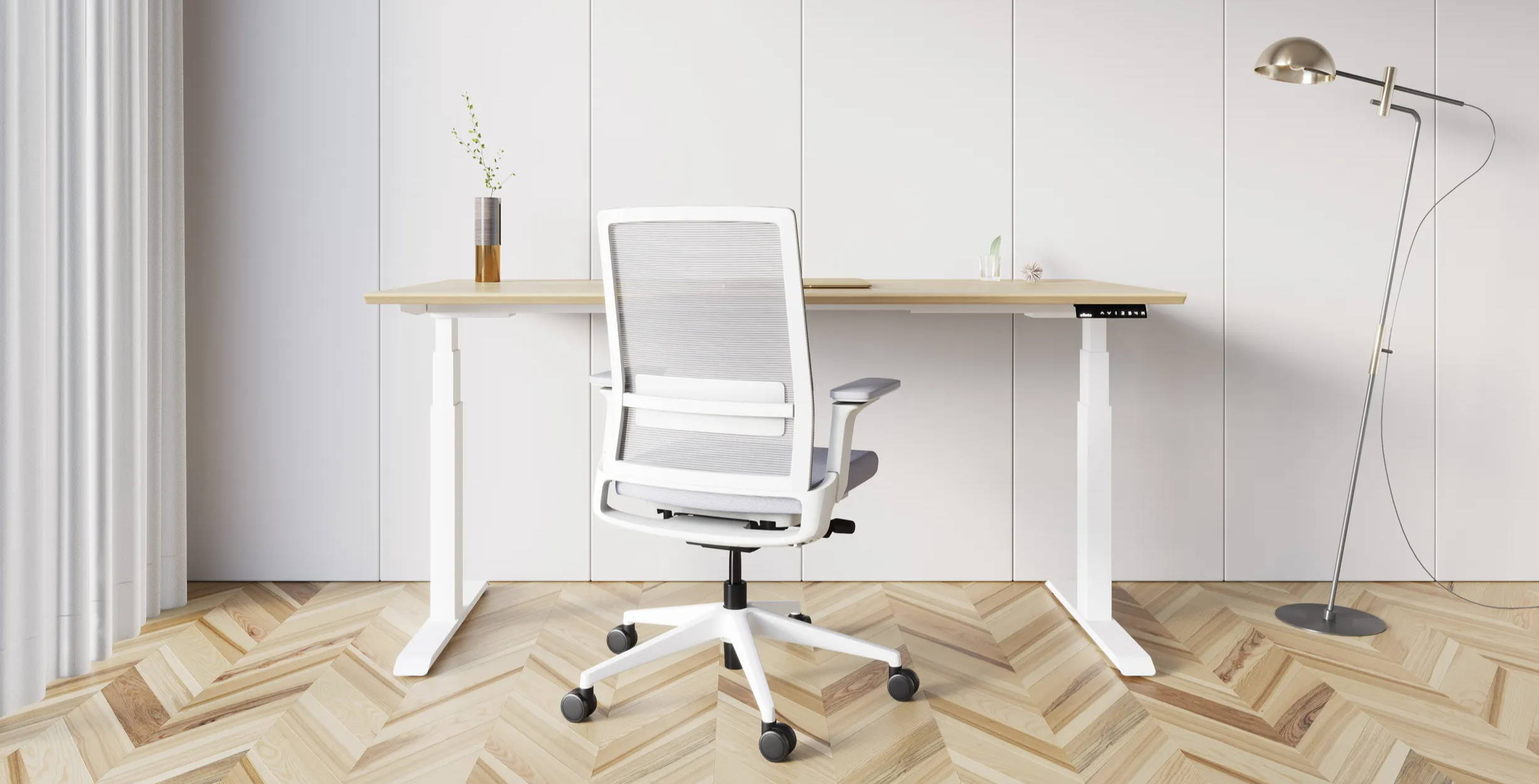 Der ergonomische Bürostuhl Active in Weiss