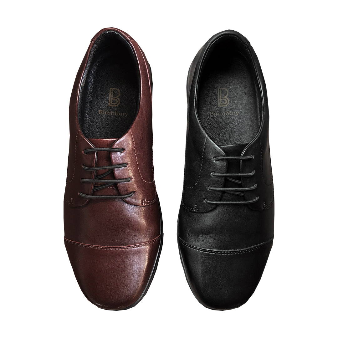 Birchbury Men/'s Bramfords Wide Toe-Box Ultra-Soft Leather Minimalist Shoe
