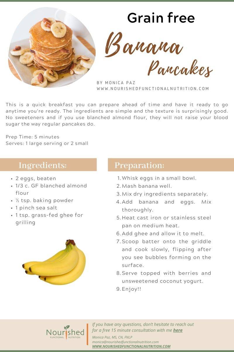 grain free banana pancakes pancakes
