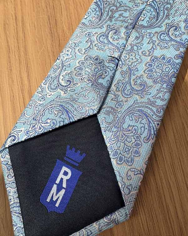 Back of a necktie to show material construction