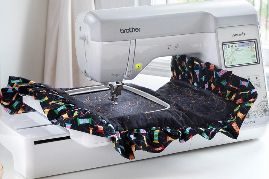 Brother NS1250E Embroidery Machine Trims Jump Stitches